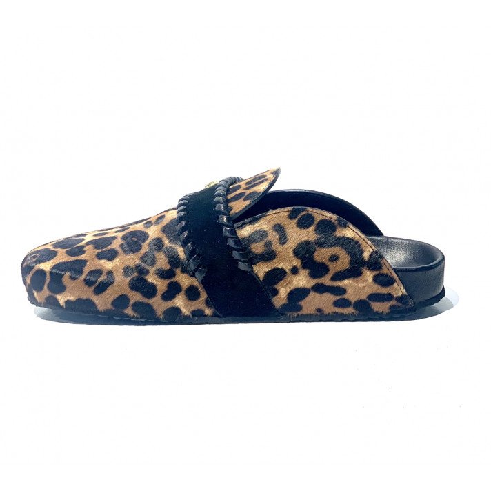MULES GEORGETTE LEOPARD CLARIS VIROT