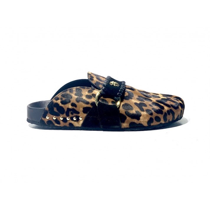 MULES GEORGETTE LEOPARD CLARIS VIROT