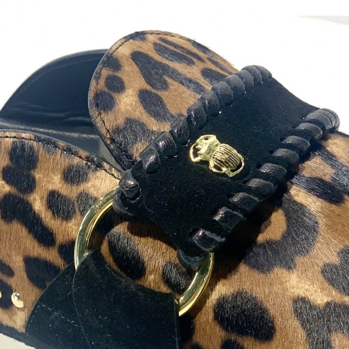 MULES GEORGETTE LEOPARD CLARIS VIROT
