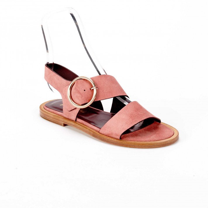 TRAVERS SANDALES PLATES ROSEE AVRIL GAU