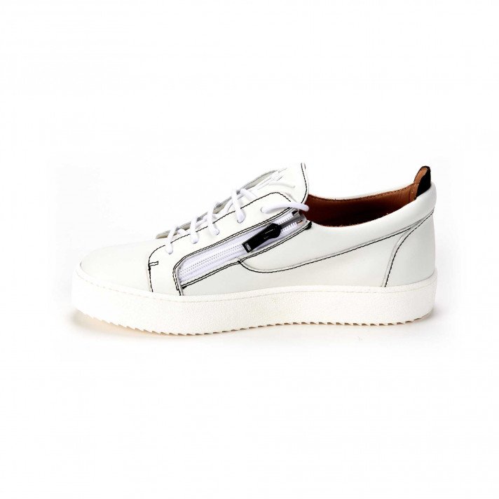 MAY BIREL BASKET HOMME  BLANC GIUSEPPE ZANOTTI