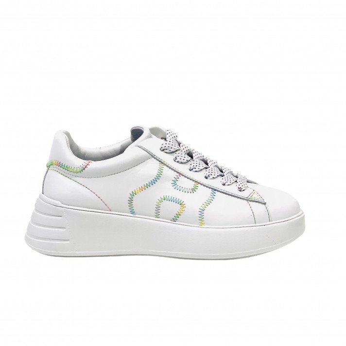 HXW5620 BASKETS REBEL BLANC /MULTICO HOGAN