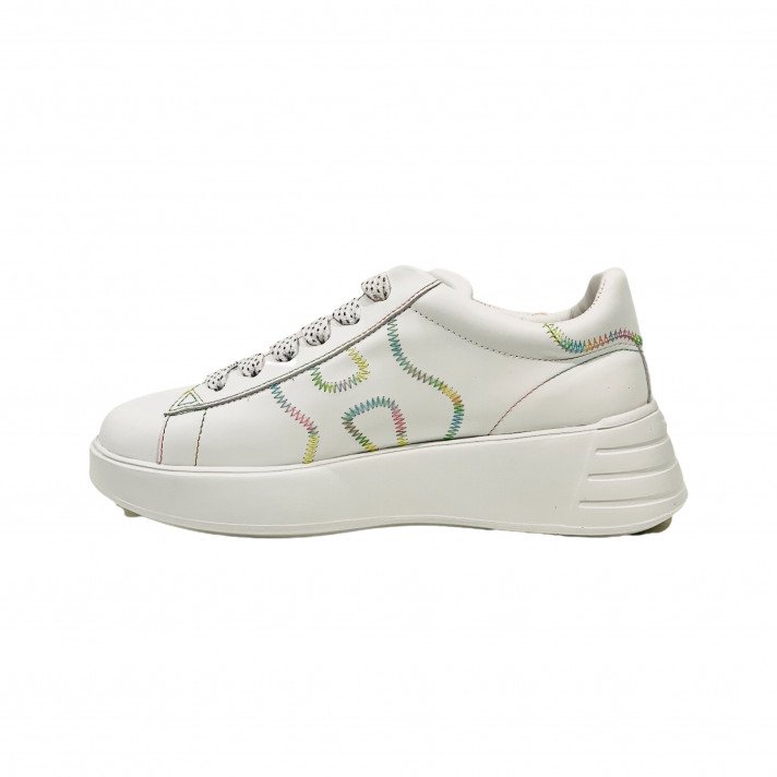 HXW5620 BASKETS REBEL BLANC /MULTICO HOGAN