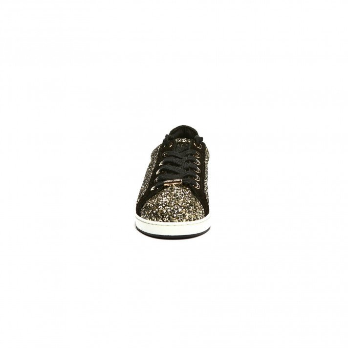 Jimmy choo cash hot sale glitter sneaker