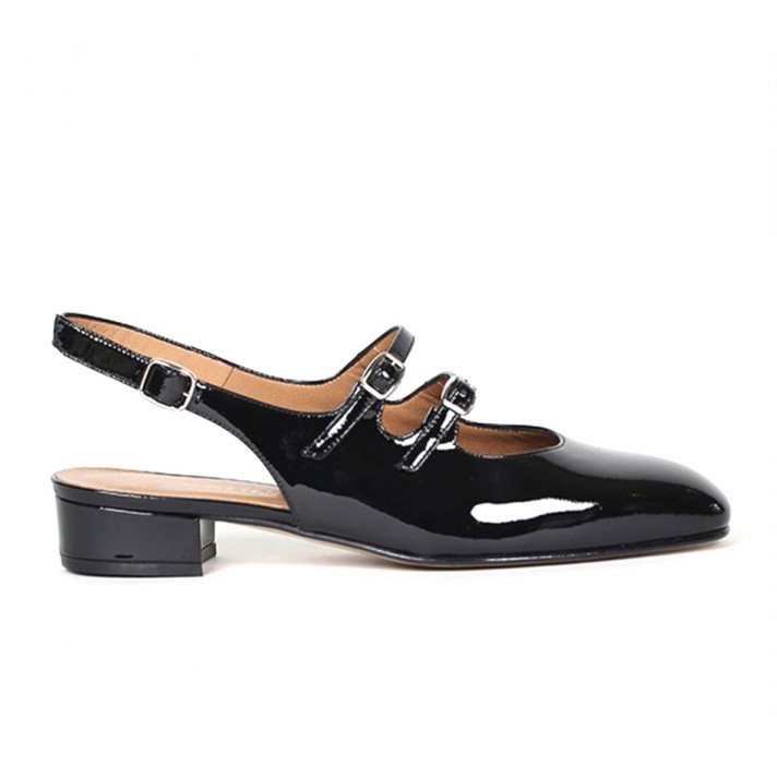 BABIES PECHE SLINGBACK VERNIS NOIR CAREL