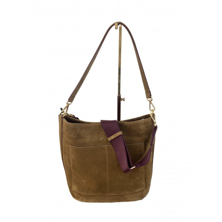 SAC SIMON  VELOURS CHAMOIS AVRIL GAU