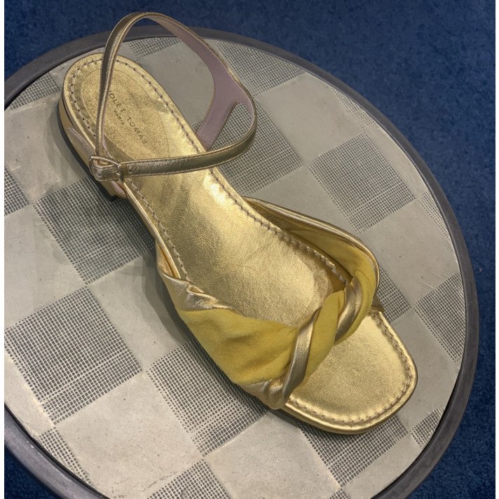 GALA SANDALES JAUNE/OR VIOLET TOMAS