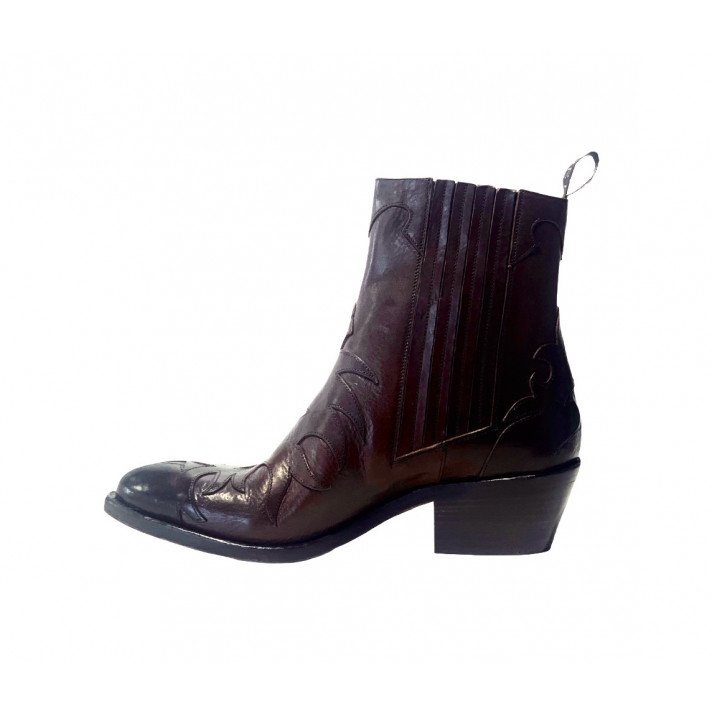 SR3645 BOOTS FLAMMES  MARRON SARTORE