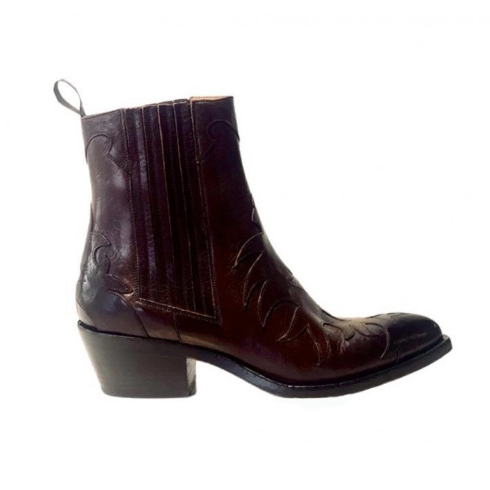 SR3645 BOOTS FLAMMES  MARRON SARTORE