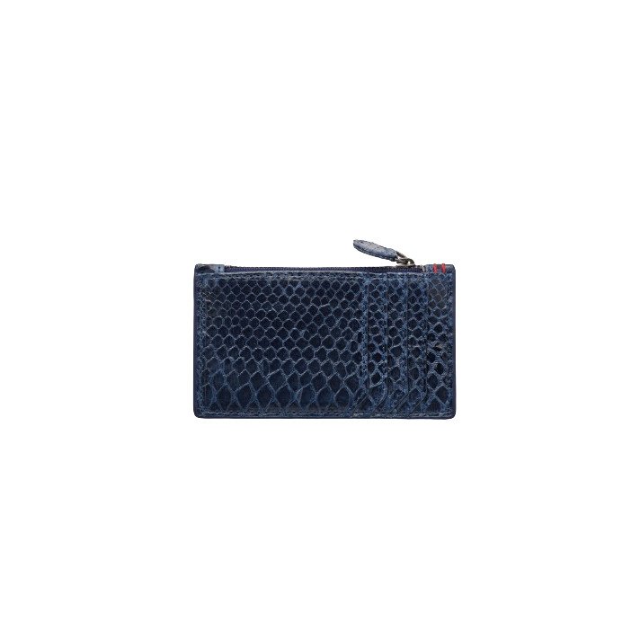 PORTE CARTE HELENA PYTHON NAVY CLARIS VIROT