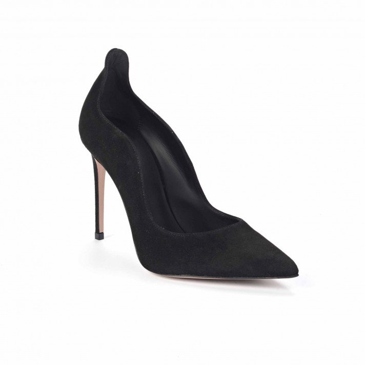 DECO ESCARPINS VELOURS NOIR LE SILLA