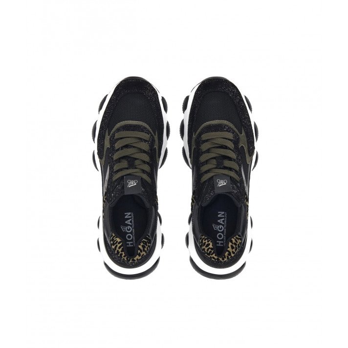 HXW 5400 BASKETS NOIR/KAKI HOGAN