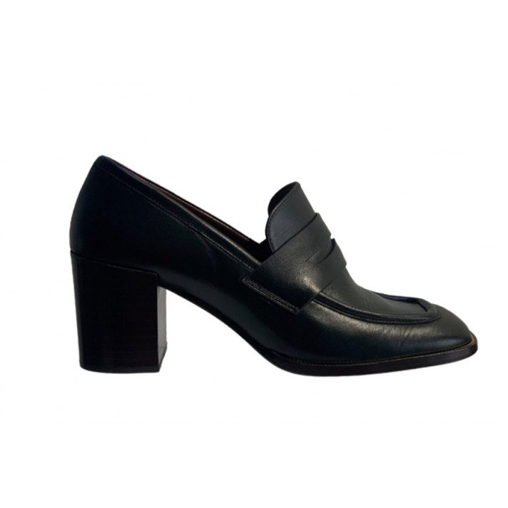 MOCLA MOCASSINS  TALON  NOIR AVRIL GAU