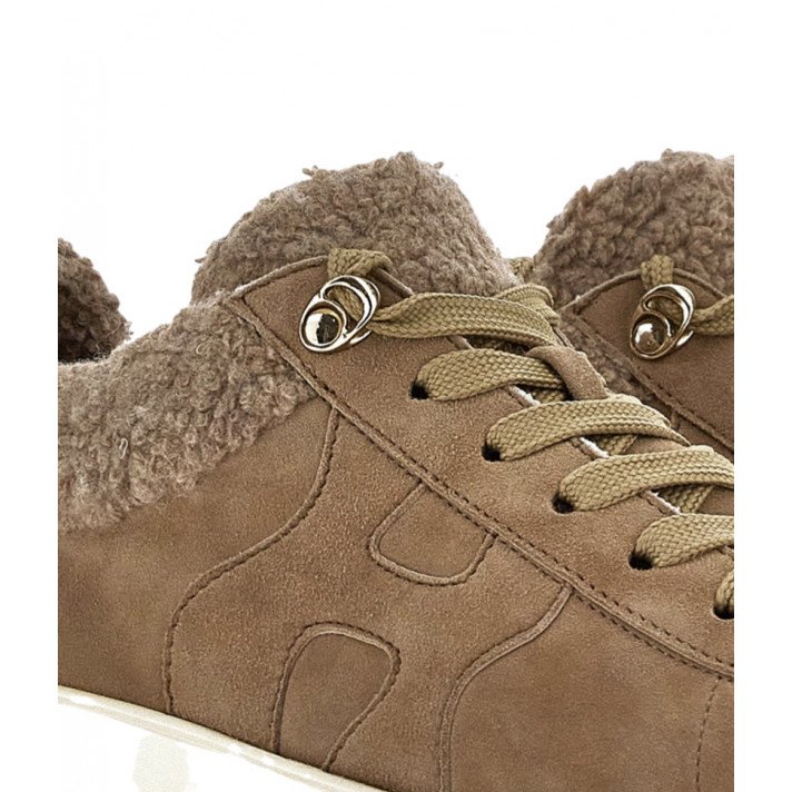 HXW5620 SNEAKERS REBEL BEIGE FOURREES HOGAN