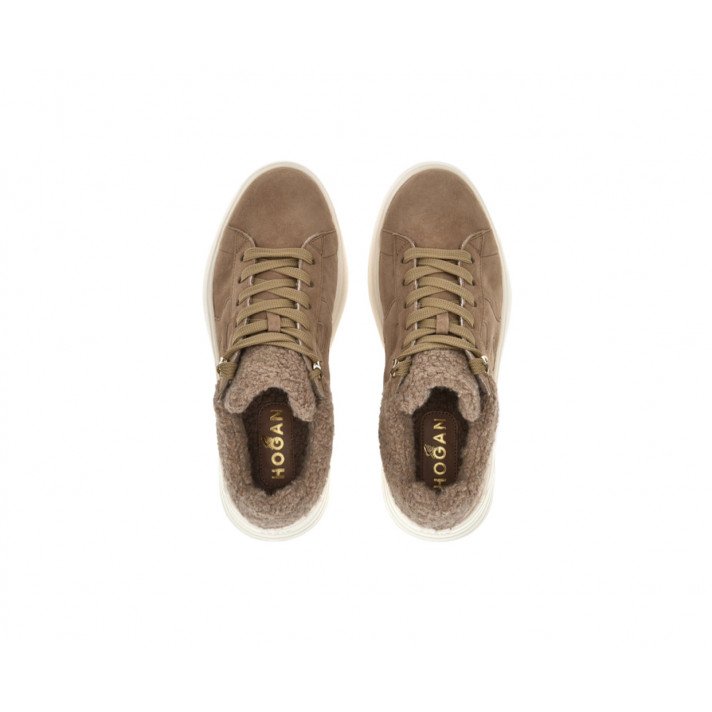 HXW5620 SNEAKERS REBEL BEIGE FOURREES HOGAN