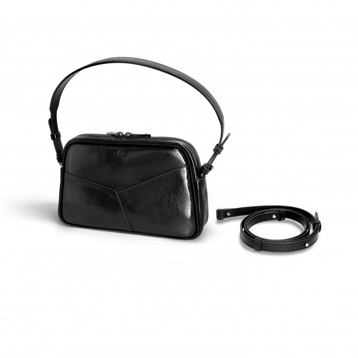 SAC MINI BOWLERS NOIR VERNIS KAAI