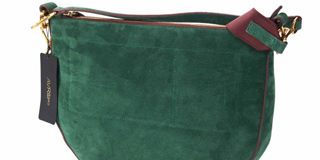 Sac à Main AVRILGAU Gaby En Cuir Veau Vert - Taille Moyen, Avec Pochette De Protection - Neuf Avec étiquettes
