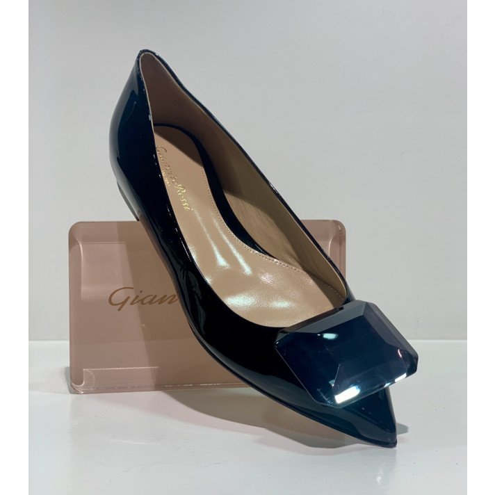 JAIPUR PUMP BALLERINE NOIR VERNIS GIANVITO ROSSI