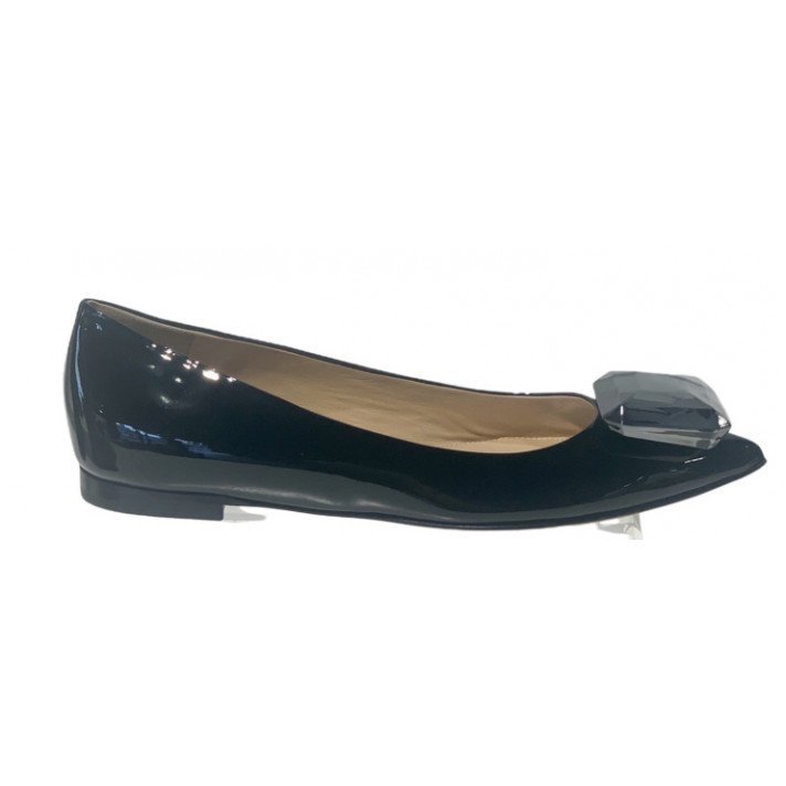 JAIPUR PUMP BALLERINE NOIR VERNIS GIANVITO ROSSI