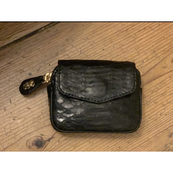 PORTE MONNAIE KARL PYTHON NOIR CLARIS VIROT