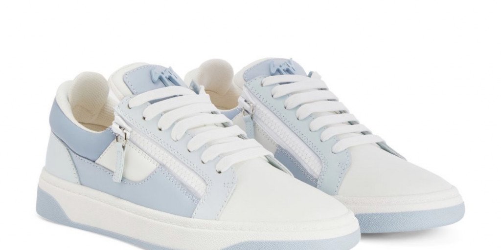 30025 SNEAKERS BLANC BLEU GIUSEPPE ZANOTTI