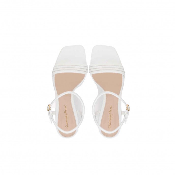 LENA SANDALES COMPENSEES BLANC GIANVITO ROSSI