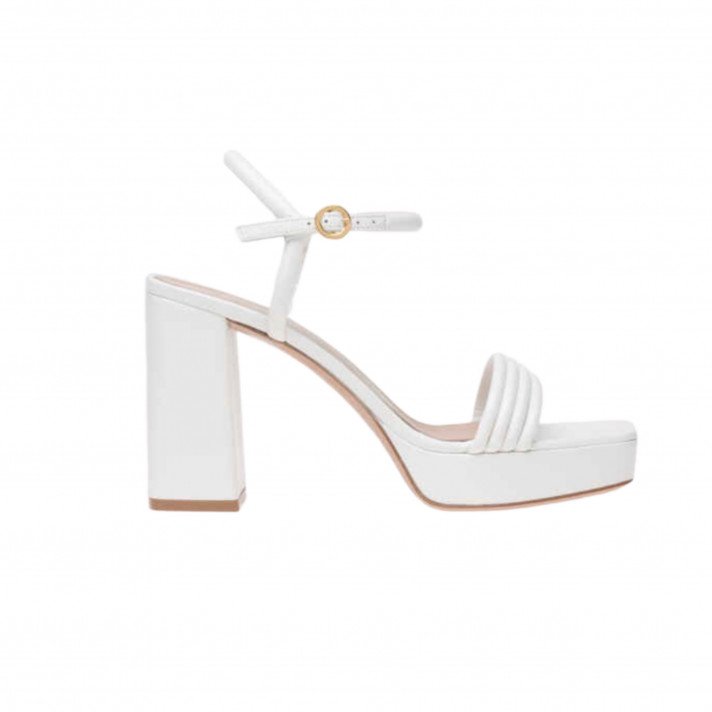 LENA SANDALES COMPENSEES BLANC GIANVITO ROSSI