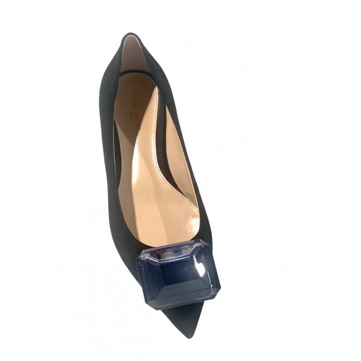 JAIPUR BALLERINES NOIRES VEAU VELOURS GIANVITO ROSSI