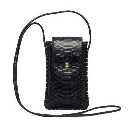 ETUI A LUNETTES EMILE PYTHON NOIR CLARIS VIROT