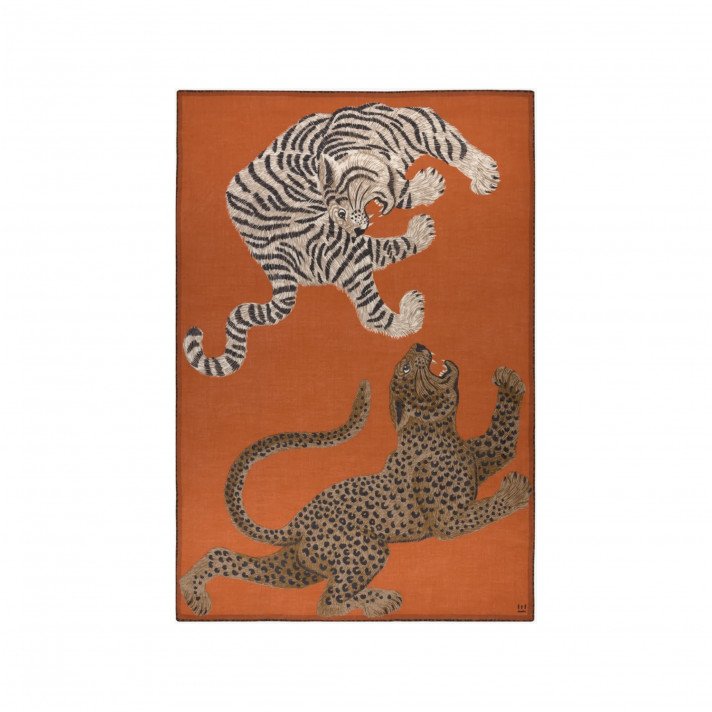 ECHARPE CHATOU ORANGE 130 INOUI EDITIONS