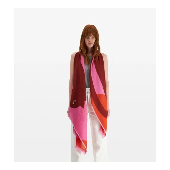 SCARF ETOLE 100 AMOUR LAINE/CACH ROSE INOUI EDITIONS