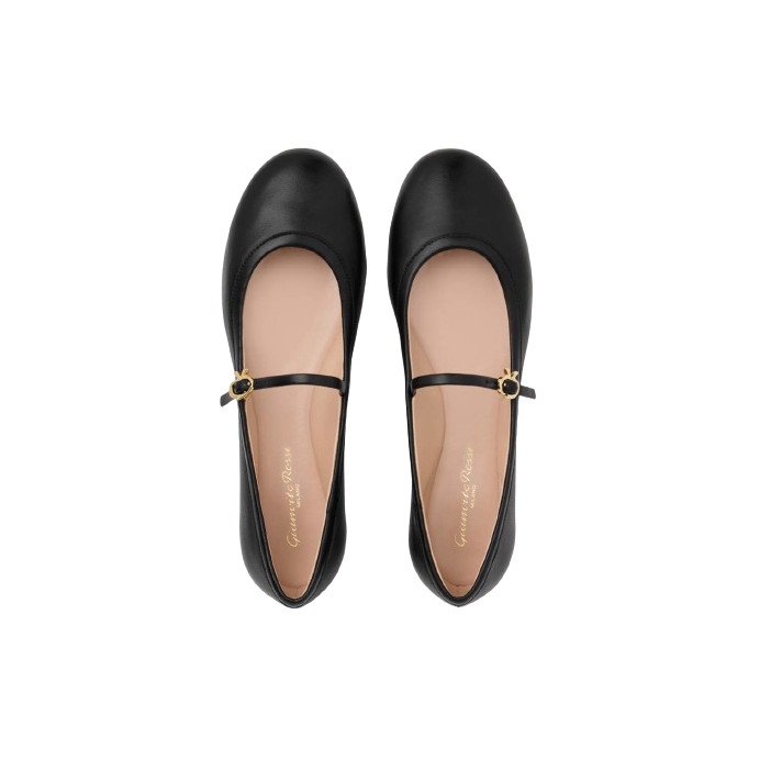 CARLA BALLERINES NAPPA BLACK GIANVITO ROSSI