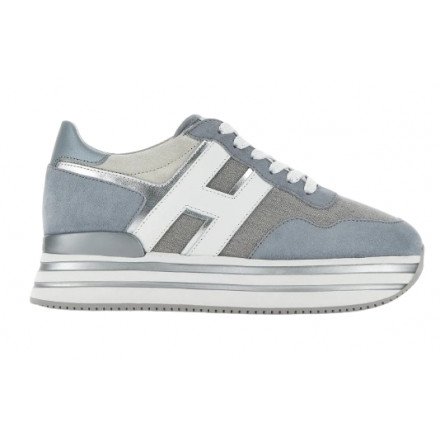 HXW4830 MIDI PLATFORME BLEU/ARGT HOGAN