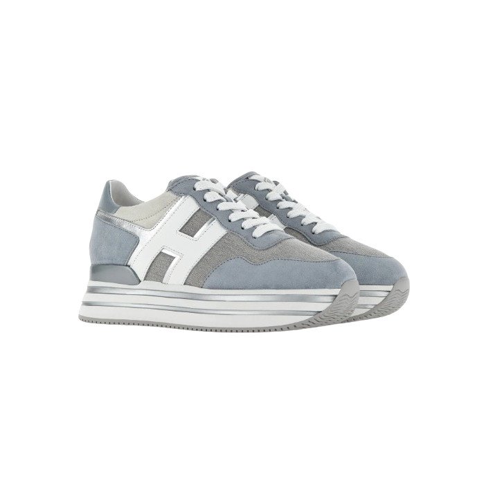HXW4830 MIDI PLATFORME BLEU/ARGT HOGAN