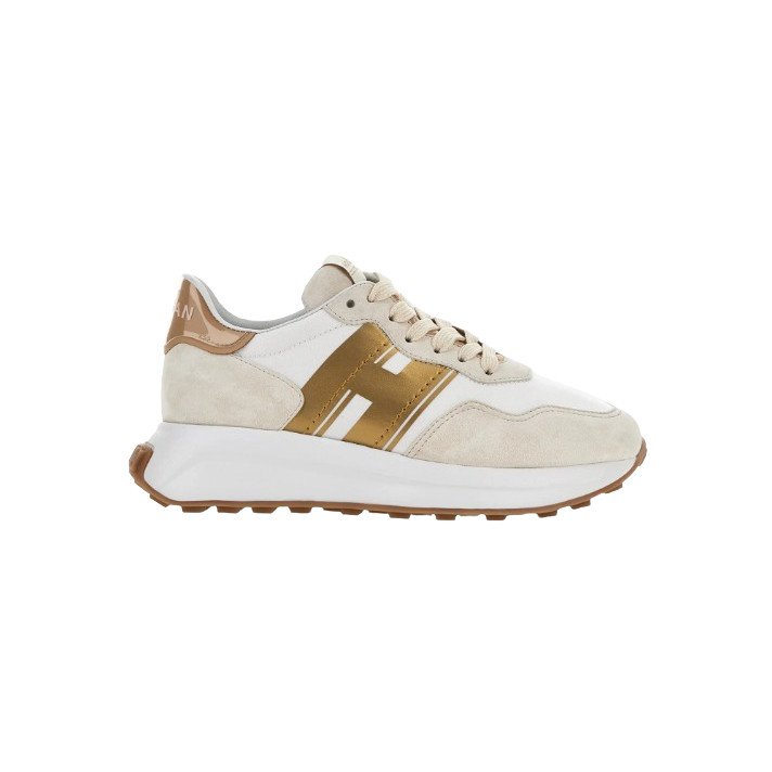 HXW6410 SNEAKERS BLANC/BEIGE/OR HOGAN