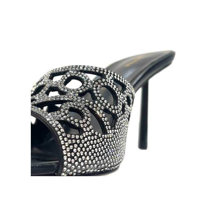 BELLA SANDALE NOIR CRYSTAL LE SILLA