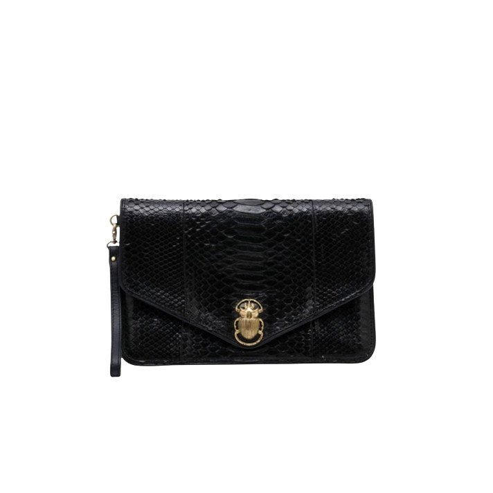 POCHETTE PYTHON ALECIA NOIR CLARIS VIROT