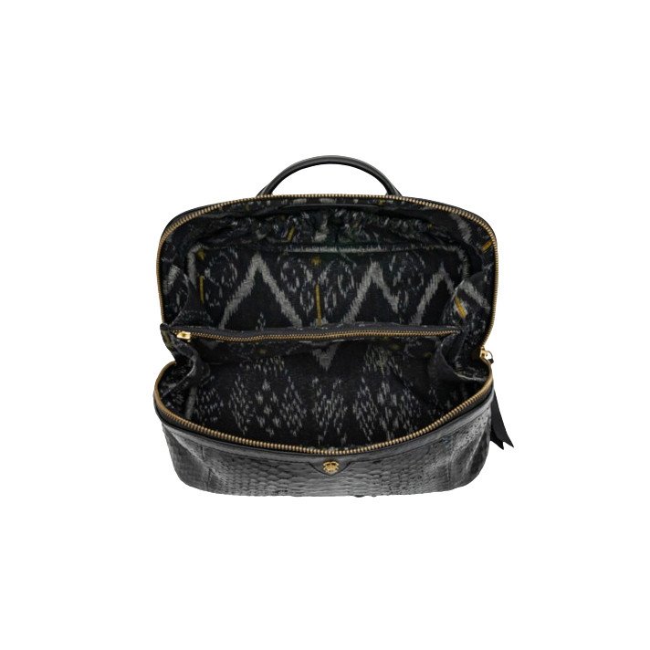 TROUSSE PYTHON NOIR CHARLOTTE CLARIS VIROT