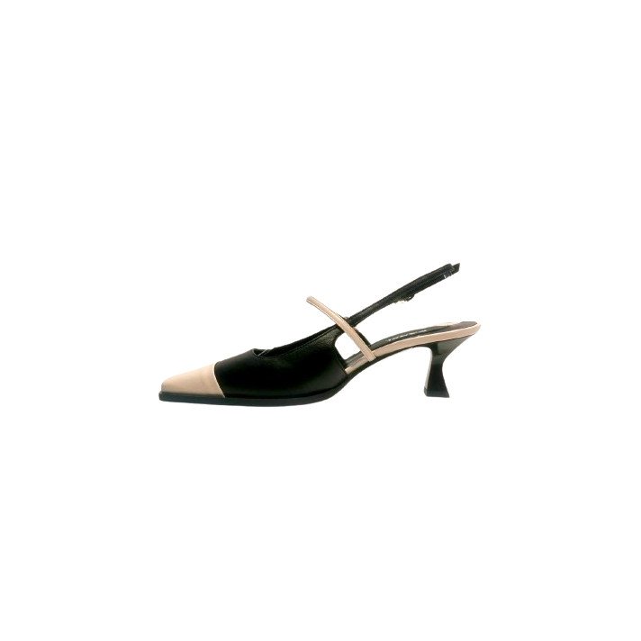 CECILE SLINGBACK NOIR/BEIGE CAREL