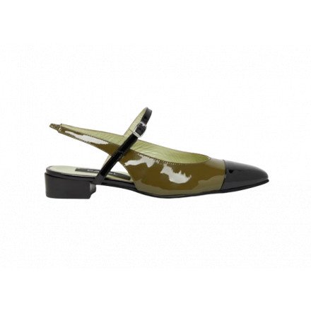 OCEANO SLINGBACK KAKI/NOIR CAREL