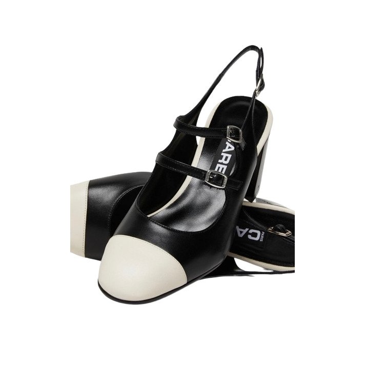 PAPAYA SLINGBACK NOIR /BEIGE CAREL