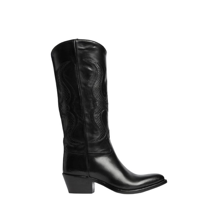 SR4208 BOTTE NOIR WESTERN SARTORE