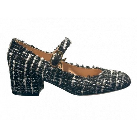 BALLERINE BOUCLE NOIR GIANVITO ROSSI