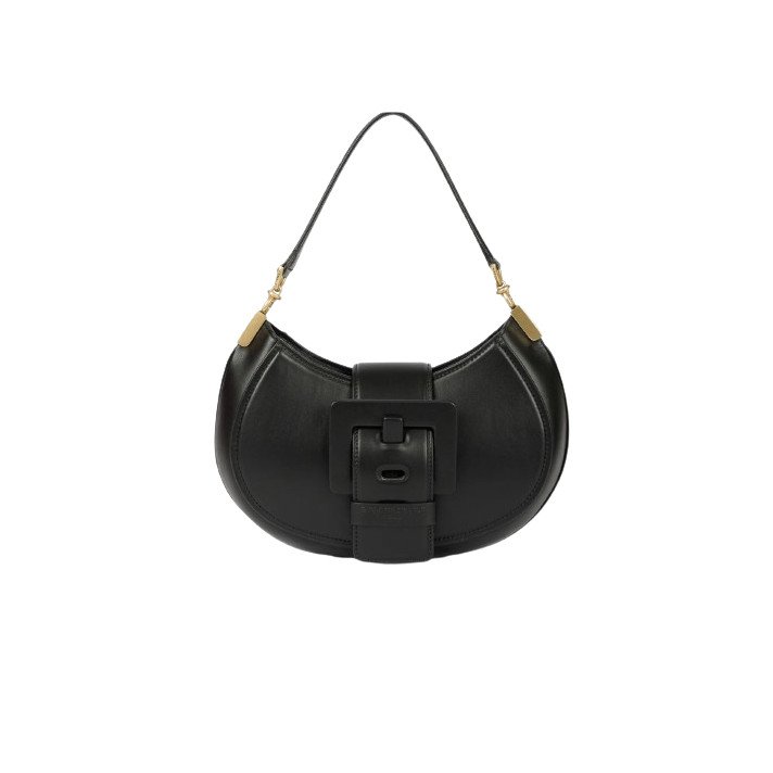 SAC KISS ME OVALE CUIR NOIR MAT BARBARA BUI