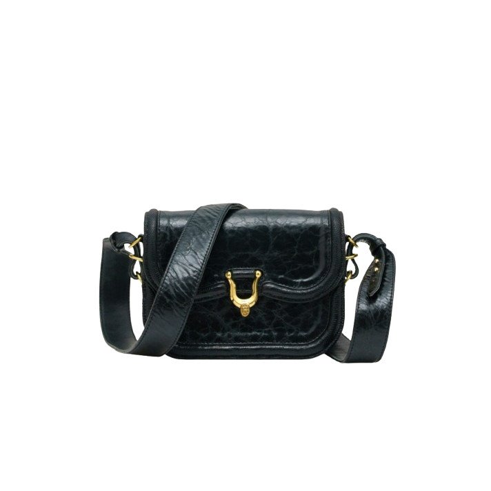 SAC MINI MANON CUIR NOIR  VINTAGE CLARIS VIROT