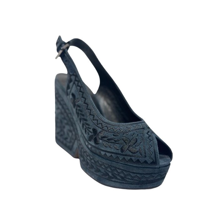 DYLYA MINERAL BRODE NAVY/NOIR CLERGERIE PARIS