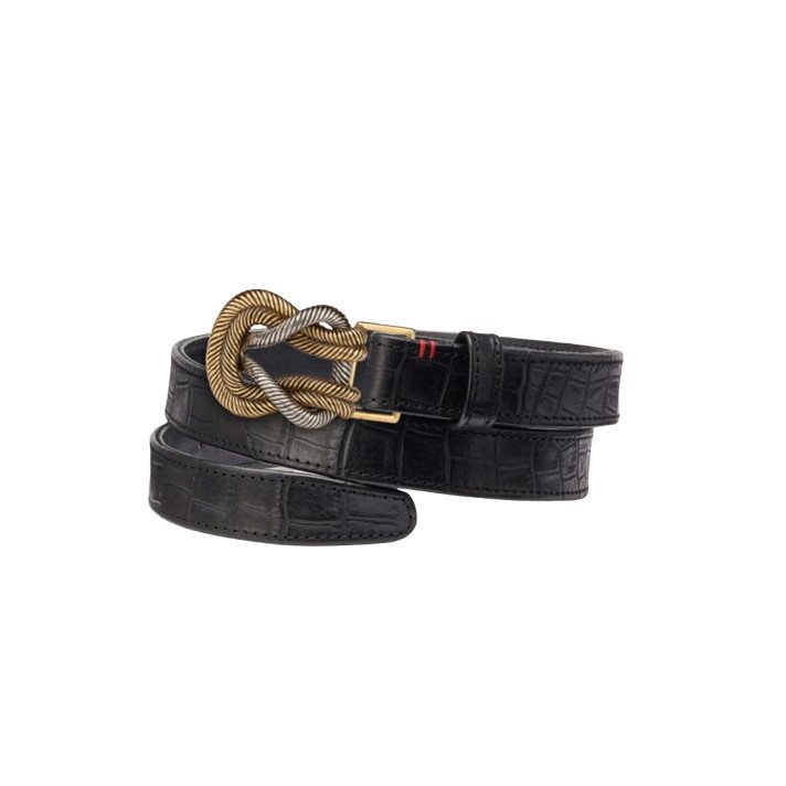 BABY CEINTURE EMBOSSE NOIR CLARIS VIROT