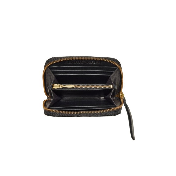 PORTEFEUILLE MINI BOB SCARABEE PYTHON NOIR CLARIS VIROT