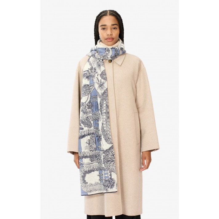 ECHARPE 100 QUATRE SAISONS BLEU INOUÏ EDITIONS