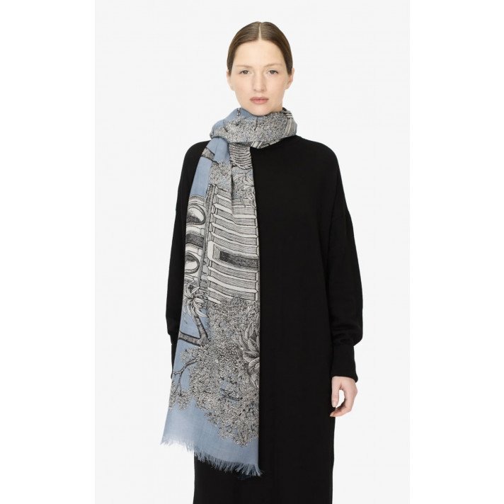 ECHARPE 80 MIRAGE BLEU INOUÏ EDITIONS